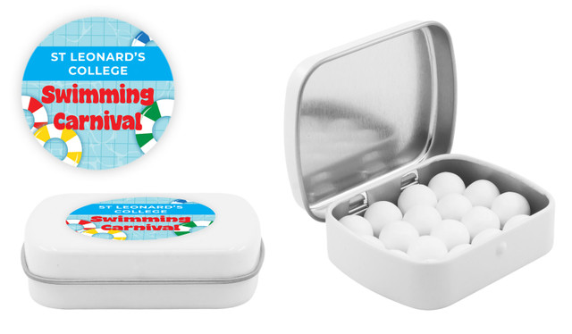 School Swimming Carnival Personalised Mint Tins