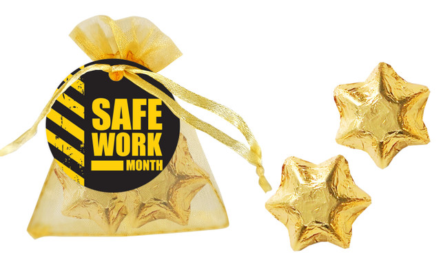 Safe Work Month Personalised Organza Bag