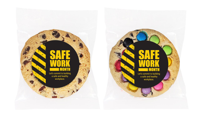 Safe Work Month Personalised Cookie