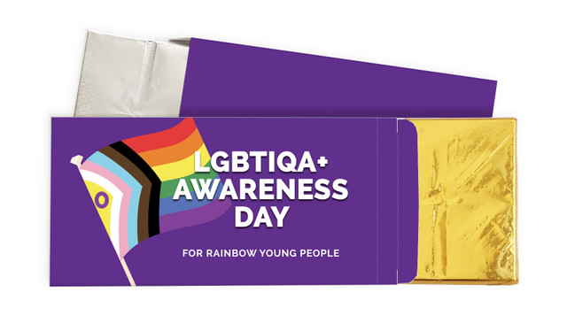 Wear It Purple Day Personalised Chocolate Bar In A Box