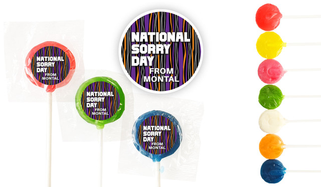 National Sorry Day Custom 3cm Mini Lollipops