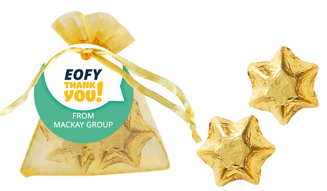 Corporate Colours EOFY Personalised Organza Bag