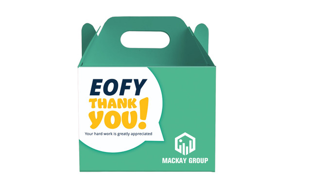 Corporate Colours EOFY Personalised Gable Favour Box