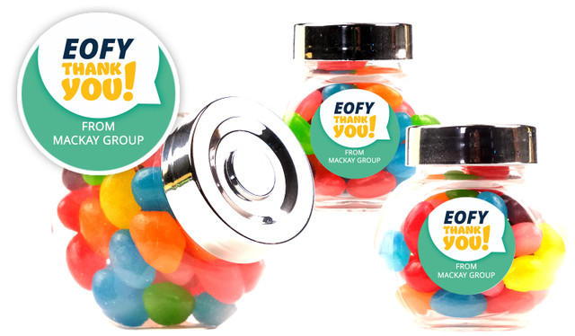 Corporate Colours EOFY Custom Mini Candy Jar