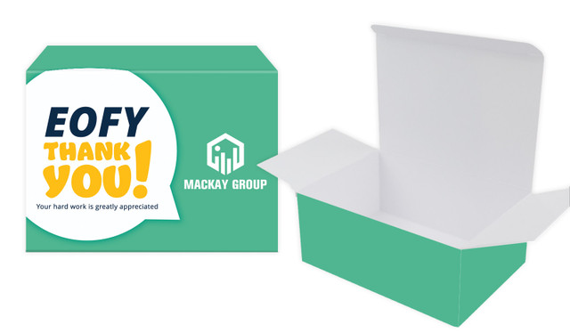 Corporate Colours EOFY Personalised Tuck Gift Box
