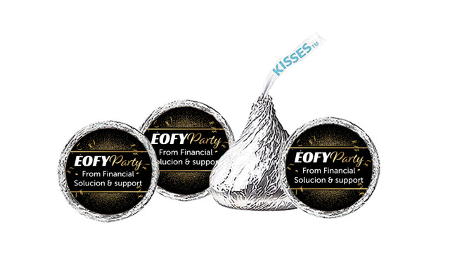 Golden Celebration EOFY Personalised Hersheys Kisses