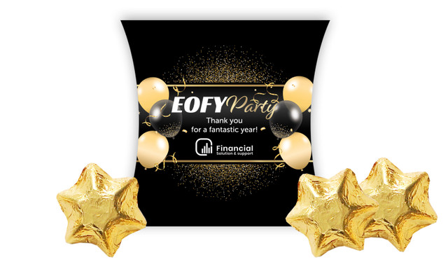 Golden Celebration EOFY Personalised Pillow Boxes