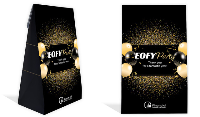 Golden Celebration EOFY Personalised Gusset Favour Bag