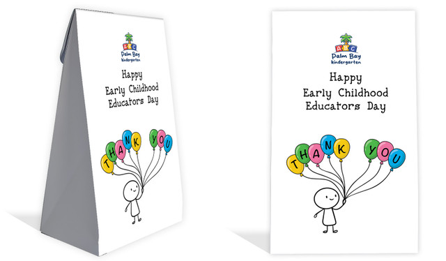 Sketch Early Childhood Educators Day Personalised Gusset Favour Bag