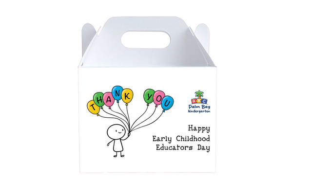 Sketch Early Childhood Educators Day Personalised Gable Favour Box
