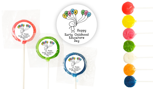Sketch Early Childhood Educators Day Custom 3cm Mini Lollipops