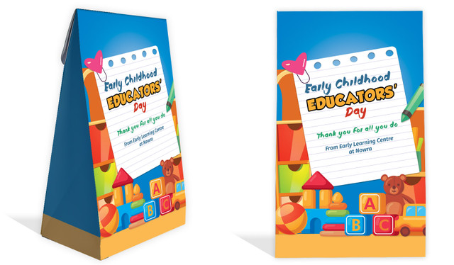 Playroom Early Childhood Educators Day Personalised Gusset Favour Bag