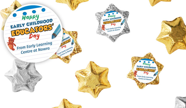 Playroom Early Childhood Educators Day Personalised Foil Chocolate Stars
