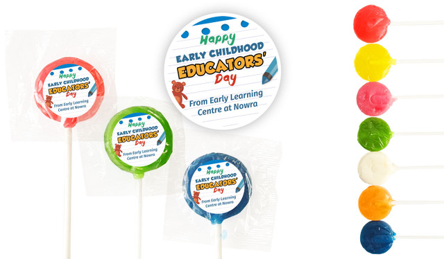 Playroom Early Childhood Educators Day Custom 3cm Mini Lollipops