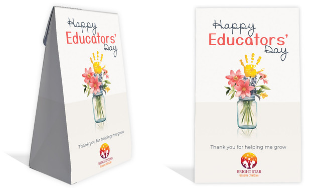 Helping Hand Early Childhood Educators Day Personalised Gusset Favour Bag