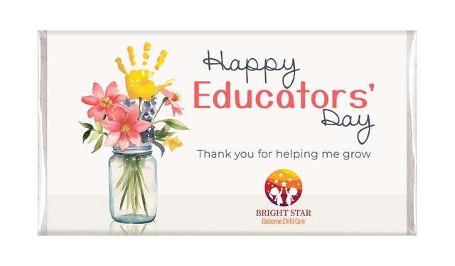 Helping Hand Early Childhood Educators Day Custom Chocolate Bars