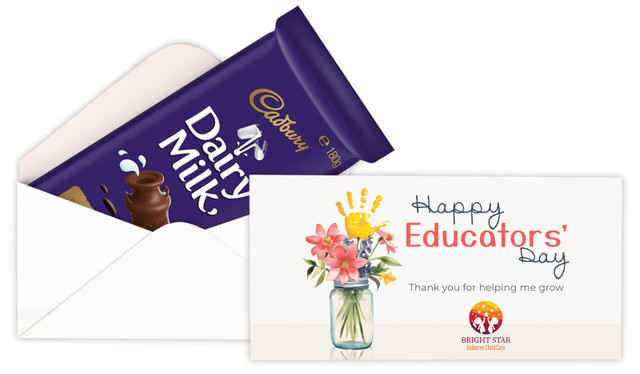 Helping Hand Early Childhood Educators Day Branded Cadbury Bar Box (Box Only)