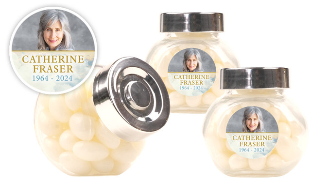 Clouds Funeral Custom Mini Candy Jar