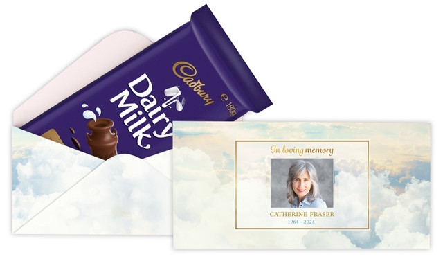 Clouds Funeral Branded Cadbury Bar Box (Box Only)