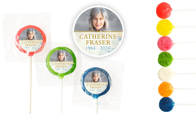 Clouds Funeral Custom 3cm Mini Lollipops