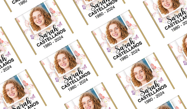 Butterflies Funeral Personalised Mini Chocolates