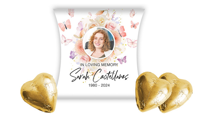 Butterflies Funeral Personalised Pillow Boxes