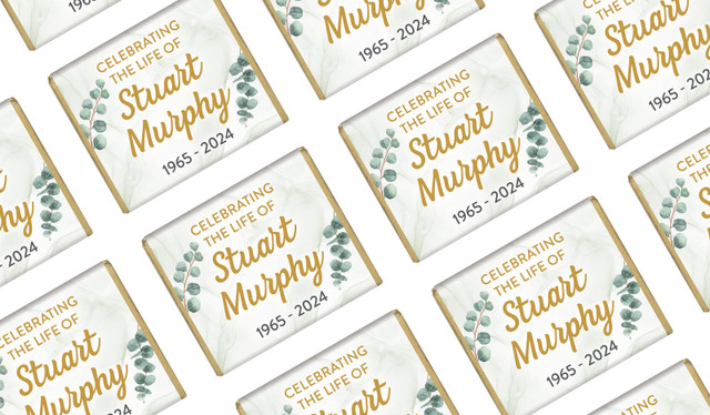 Eucalypt Funeral Personalised Mini Chocolates
