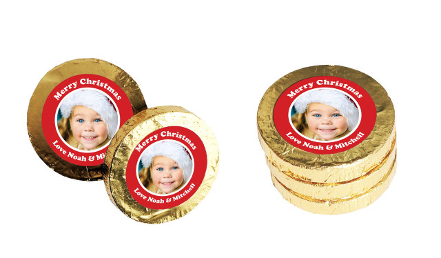 Add A Photo Christmas Gold Coins