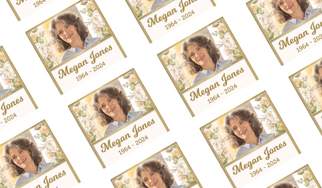 Gold And Floral Funeral Personalised Mini Chocolates