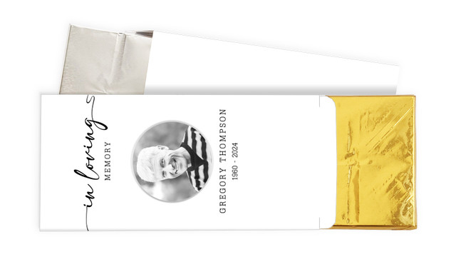 Simple Funeral Personalised Chocolate Bar In A Box