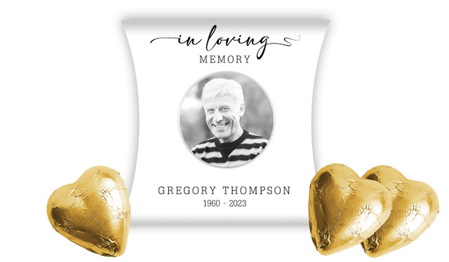 Simple Funeral Personalised Pillow Boxes