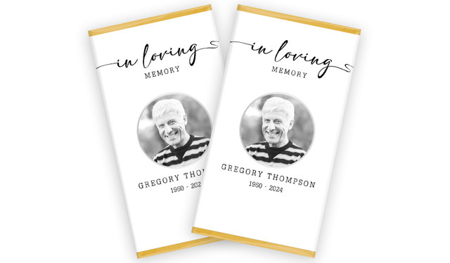 Simple Funeral Custom Chocolate Bars