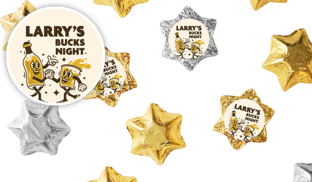 Beers Bucks Night Personalised Foil Chocolate Stars