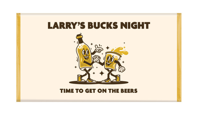 Beers Bucks Night Custom Chocolate Bars