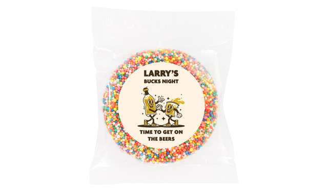 Beers Bucks Night Personalised Chocolate Freckle