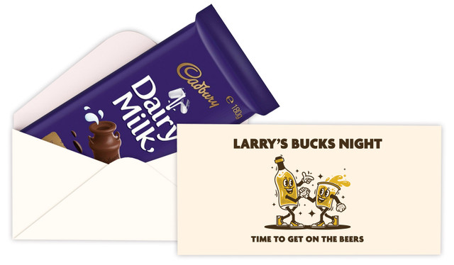 Beers Bucks Night Branded Cadbury Bar Box (Box Only)