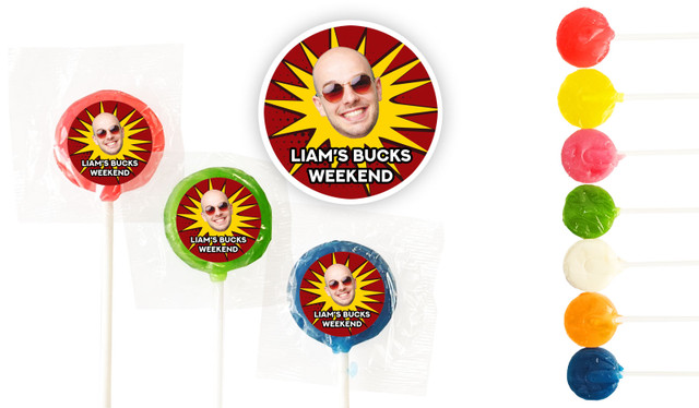 Face Splash Bucks Night Custom 3cm Mini Lollipops