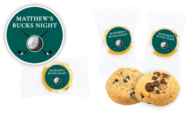 Golf Bucks Night Personalised Bite-Size Cookie 5g
