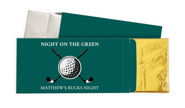 Golf Bucks Night Personalised Chocolate Bar In A Box