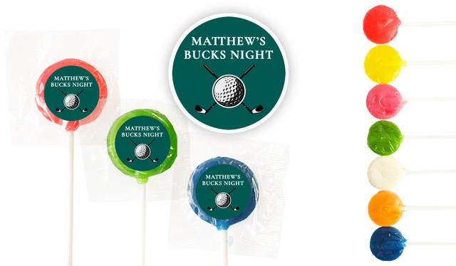 Golf Bucks Night Custom 3cm Mini Lollipops