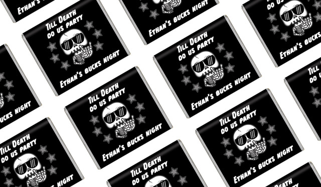Till Death Bucks Night Personalised Mini Chocolates