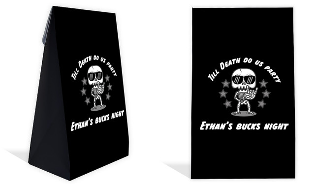 Till Death Bucks Night Personalised Gusset Favour Bag