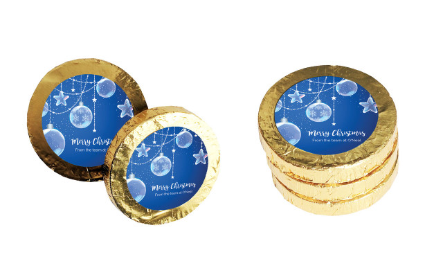 Crystal Baubles Christmas Gold Coins