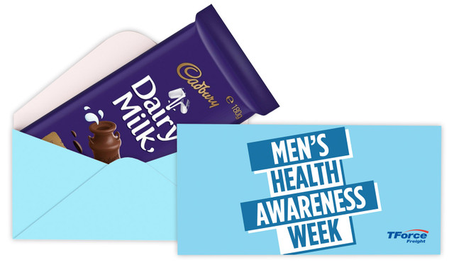 Angled Banner Men's Health / Movember Branded Cadbury Bar Box (Box Only)