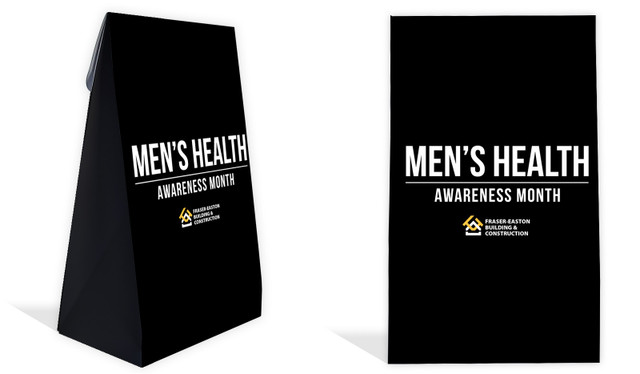 Bold Black Men's Health / Movember Personalised Gusset Favour Bag
