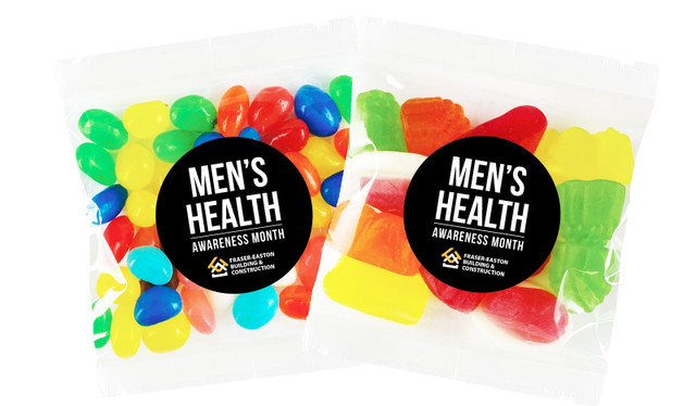 Bold Black Men's Health / Movember Personalised Lolly Bag