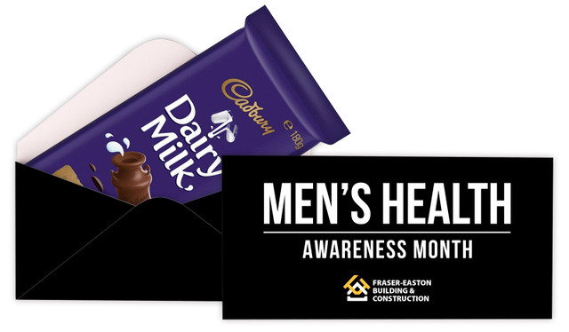 Bold Black Men's Health / Movember Branded Cadbury Bar Box (Box Only)