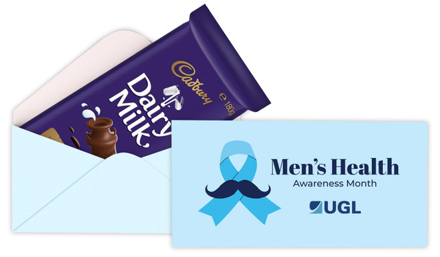 Moustache Ribbon Men's Health / Movember Branded Cadbury Bar Box (Box Only)