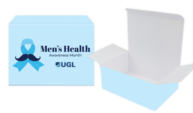 Moustache Ribbon Men's Health / Movember Personalised Tuck Gift Box