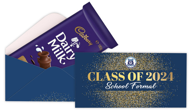 Confetti School Formal Branded Cadbury Bar Box (Box Only)